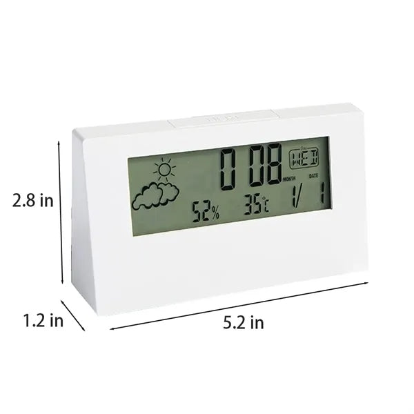 Electronic Alarm Clock With Temperature Humidity Display