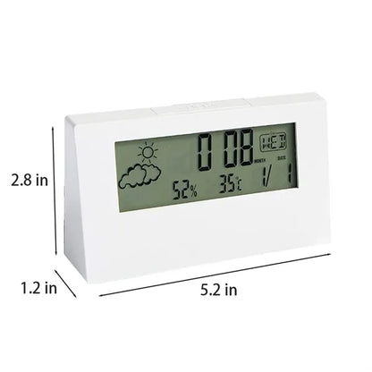Electronic Alarm Clock With Temperature Humidity Display