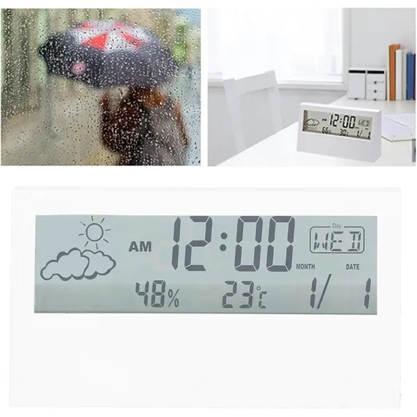 Electronic Alarm Clock With Temperature Humidity Display