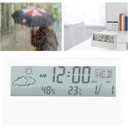 Electronic Alarm Clock With Temperature Humidity Display