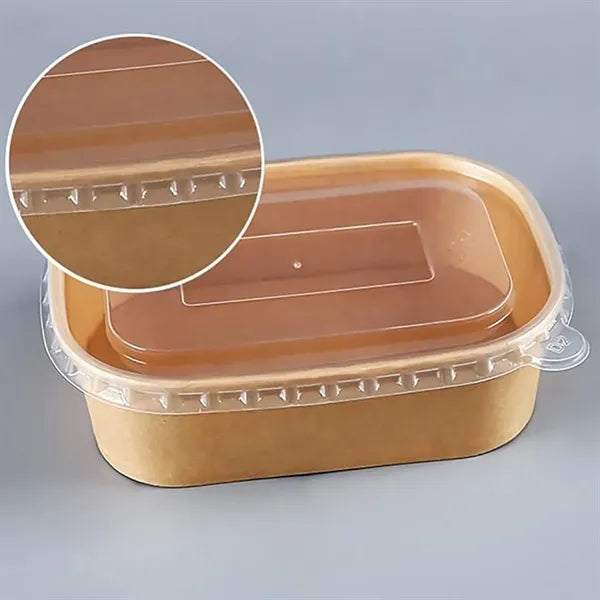 Disposable Square Kraft Paper Lunch Box With Lid
