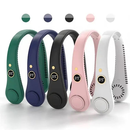 Neck-Mounted USB Rechargeable Digital Display Sports Fan