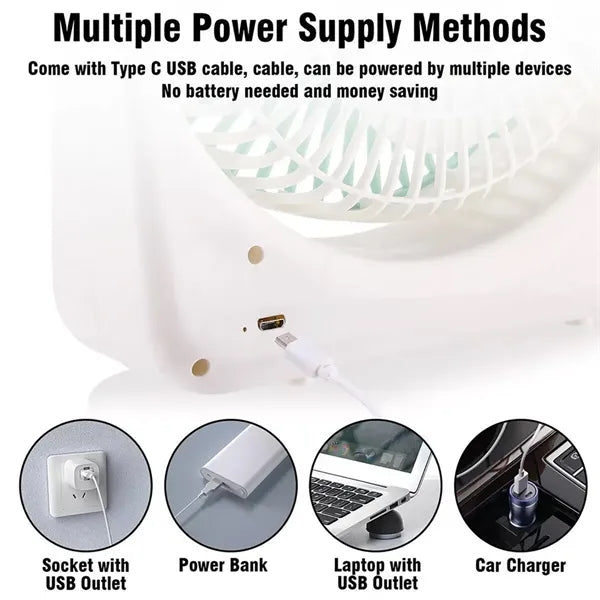 6.5 inch Portable Mini USB Small Cooling Fan Desk Desktop