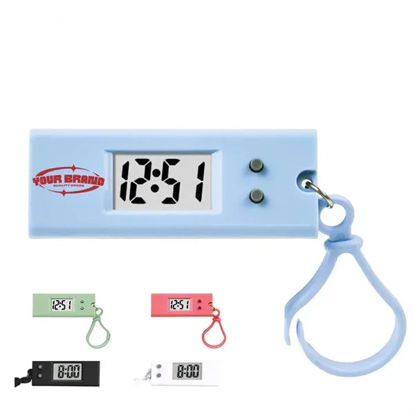 Electronic Watch Keychain Portable Pocket Digital Clock
