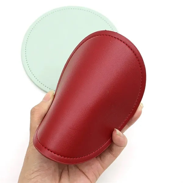 Round PU Leather Waterproof Non-Slip Heat Insulation Coaster