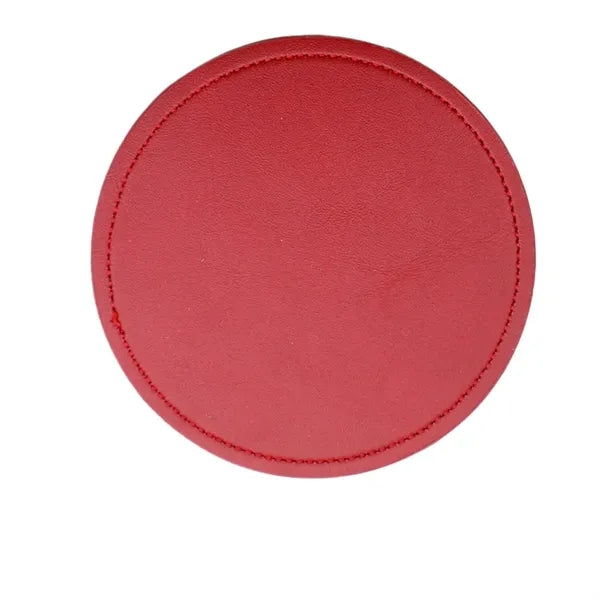 Round PU Leather Waterproof Non-Slip Heat Insulation Coaster