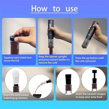 4 In 1 Electric Wine Opener Set