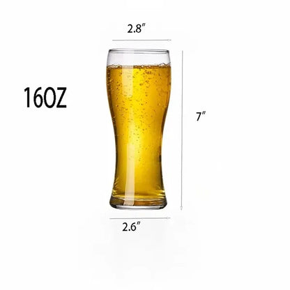 Personalized 16oz pilsner beer glasses