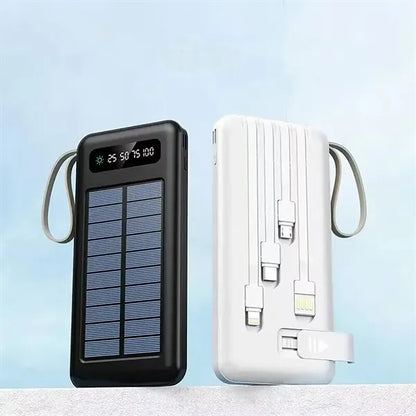 Solar Power Bank With Integrated USB And LED Light