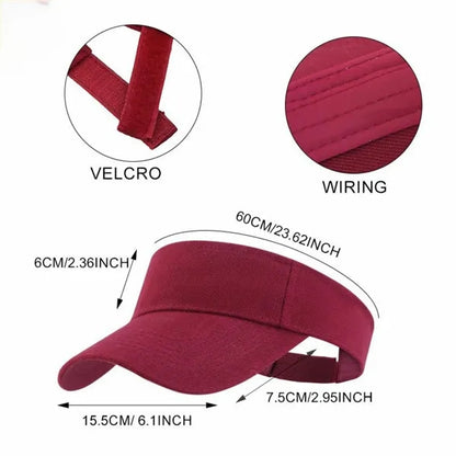Adjustable Cotton Sport Sun Visor Hat