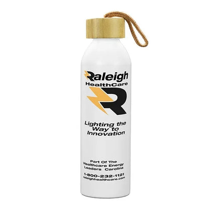 22oz Recycled RPET Aluminum Bottle With a Bamboo Lid