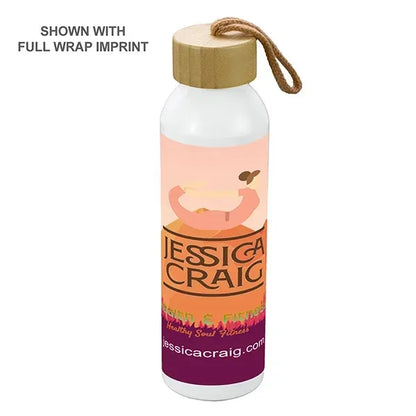 22oz Recycled RPET Aluminum Bottle With a Bamboo Lid