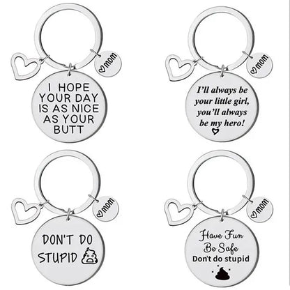 Mother Day Custom Engraved Stainless Steel Keyring