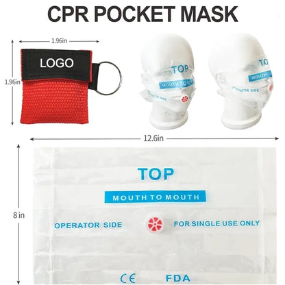 CPR Face Keychain Shields Pocket Mask for First Aid