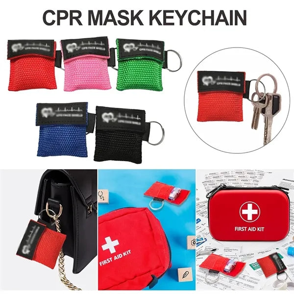 CPR Face Keychain Shields Pocket Mask for First Aid