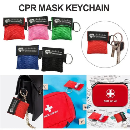 CPR Face Keychain Shields Pocket Mask for First Aid