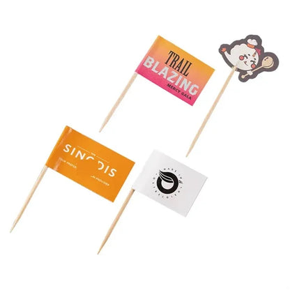 Custom Mini Stick Cupcake Party Toothpick Flags