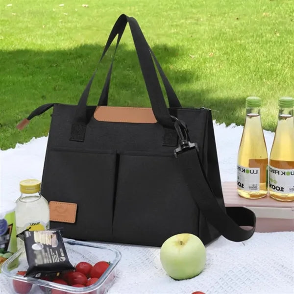 Large Cooler Insulated Lunch Tote with Waterproof Lining