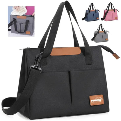 Large Cooler Insulated Lunch Tote with Waterproof Lining