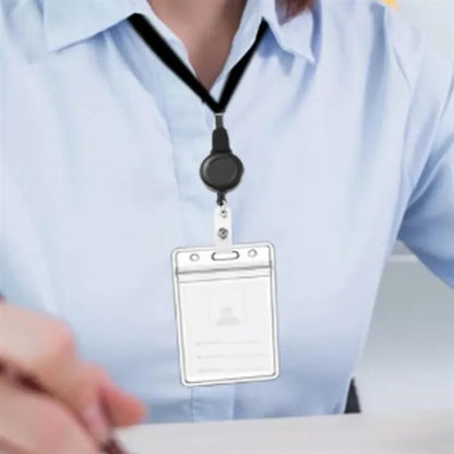 Custom Retractable Badge Lanyard with ID Card Holder
