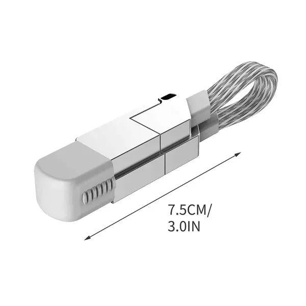 Fast Charging 4-in-1 Keychain Data Cable