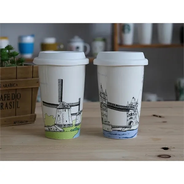 Double Layer Ceramic Tumbler Cup Fully Customizable