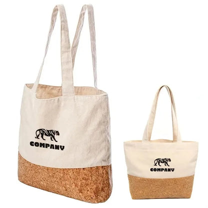 Canvas Cork Shopping Tote Bag