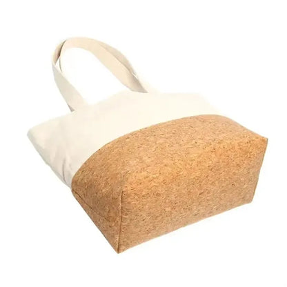 Canvas Cork Shopping Tote Bag