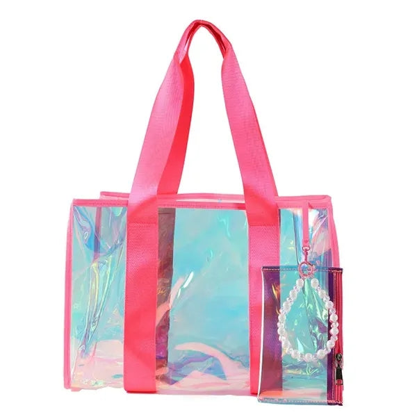 Holographic Transparent PVC Tote Bag