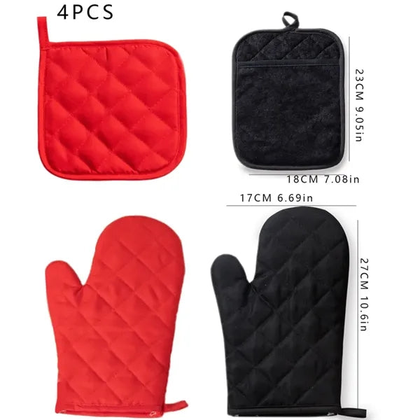 Thickened Microwave Oven Temperature Resistant Gloves Sets