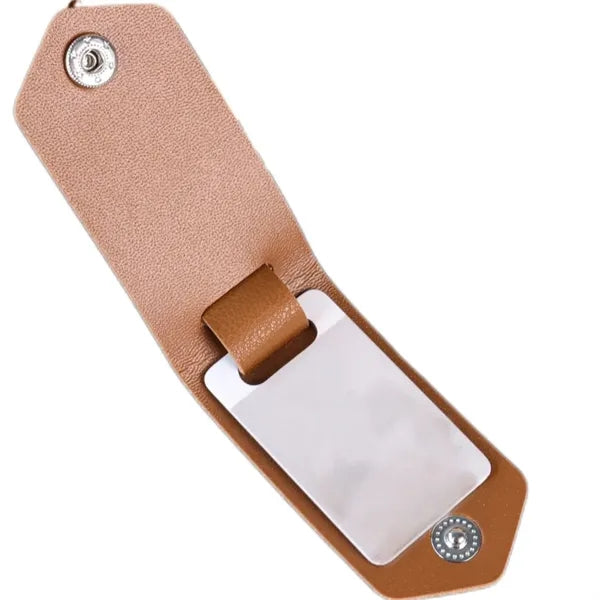 Customizable PU Leather Couple Metal Photo Frame Keychain