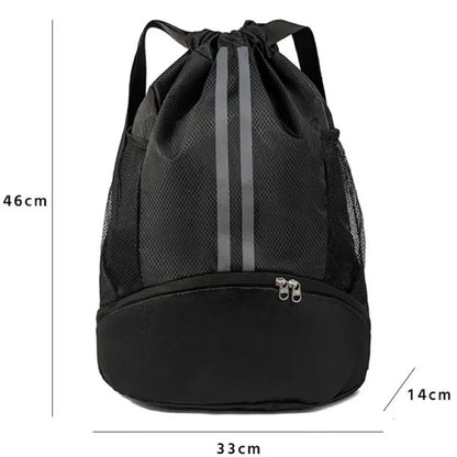 Large Capacity Waterproof Sports Drawstring Backpack Gym Bag