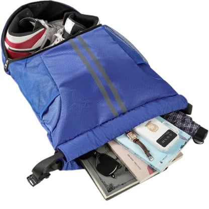 Large Capacity Waterproof Sports Drawstring Backpack Gym Bag