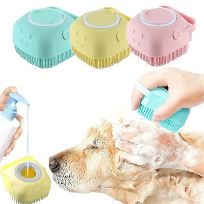 Dog Cat Silicone Bath Shower Brushes Pet Massage