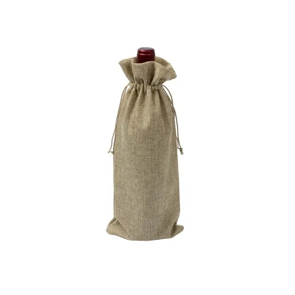 Linen Wine Bottle Bags Hessian Cloth Pouch