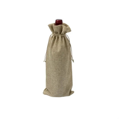 Linen Wine Bottle Bags Hessian Cloth Pouch