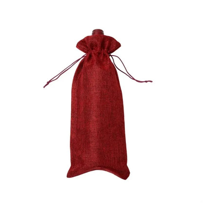 Linen Wine Bottle Bags Hessian Cloth Pouch