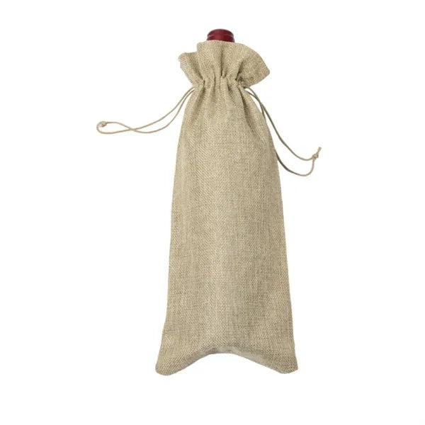Linen Wine Bottle Bags Hessian Cloth Pouch