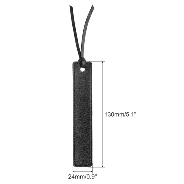 Personalized Handmade Leather  Black Bookmarks