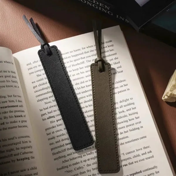 Personalized Handmade Leather  Black Bookmarks