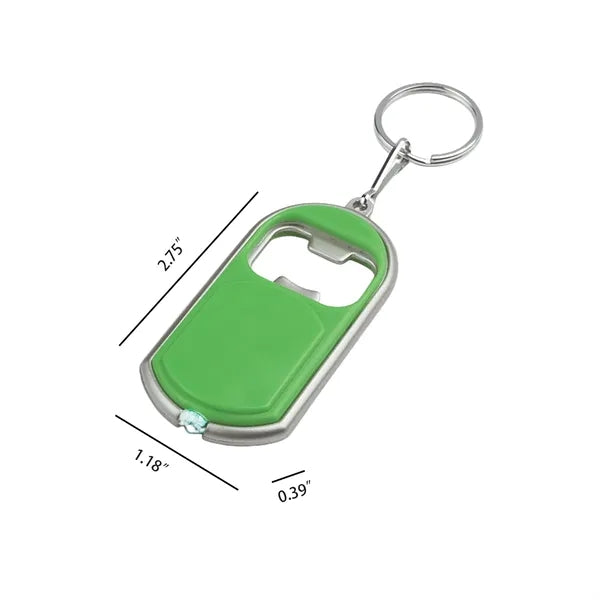 Mini Portable Bottle Opener Keychain with LED Light