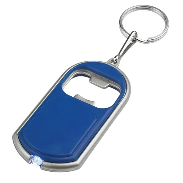 Mini Portable Bottle Opener Keychain with LED Light
