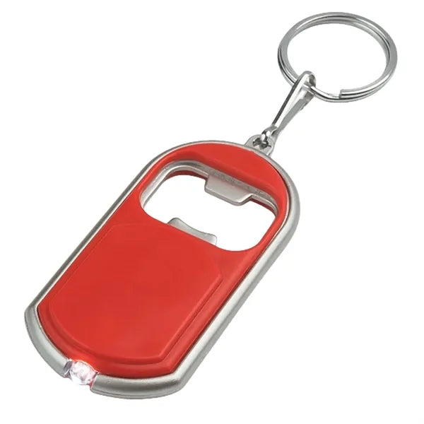 Mini Portable Bottle Opener Keychain with LED Light