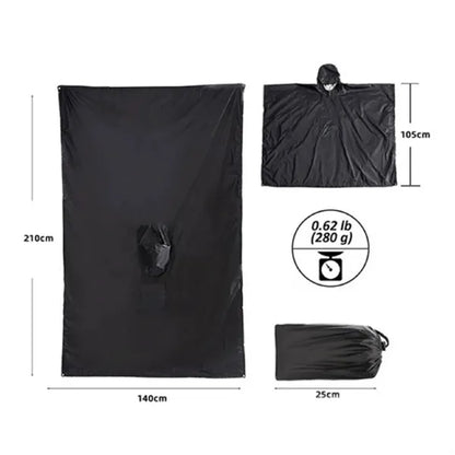 Adults Raincoat EVA Waterproof Rain  Black Ponchos