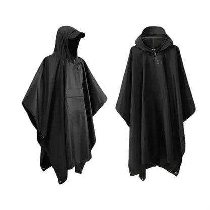 Adults Raincoat EVA Waterproof Rain  Black Ponchos