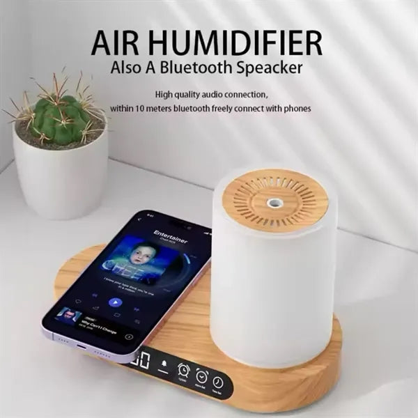 Versatile Clock Speaker Wireless Humidifier Aroma Diffuser