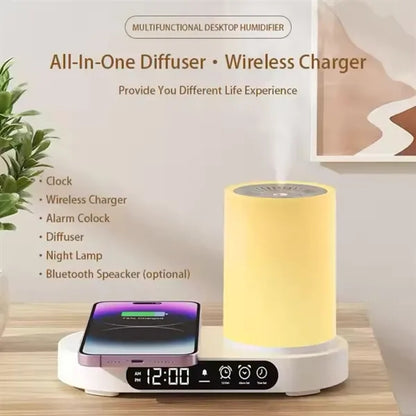 Versatile Clock Speaker Wireless Humidifier Aroma Diffuser