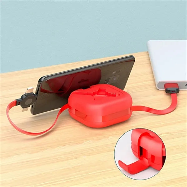 Charging Cable Phone Stand with Adjustable Viewing Angle
