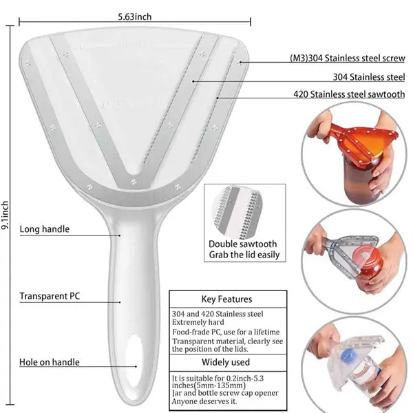 Jar Opener for Weak Hand & Seniors