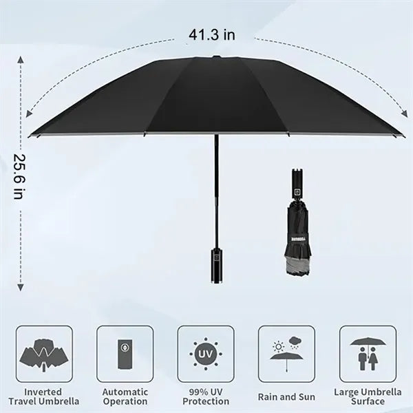 Folding Umbrella with Reflective Strips